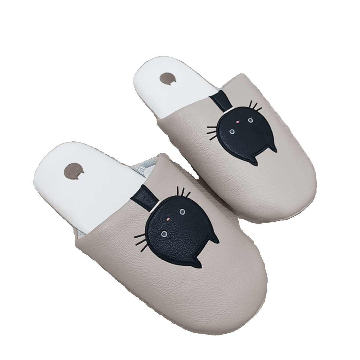 ねこモチーフ ふわもこスリッパ