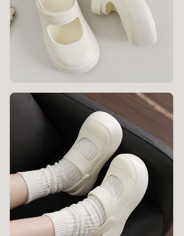 スリッパ モダンクロッグ風厚底サンダル