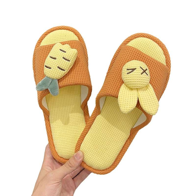 かわいい野菜キャラクター付きルームサンダル
