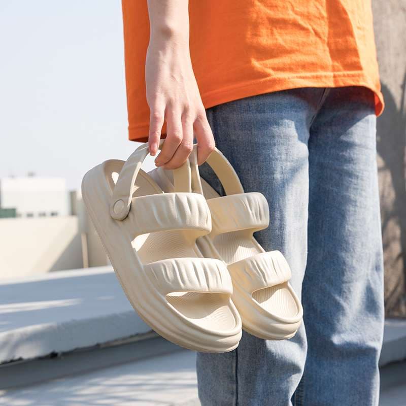 スリッパ クッション性抜群のダブルストラップサンダル