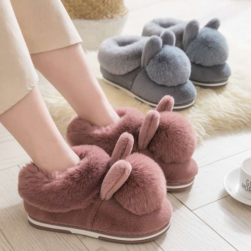 スリッパ もこもこうさぎ耳スリッパ