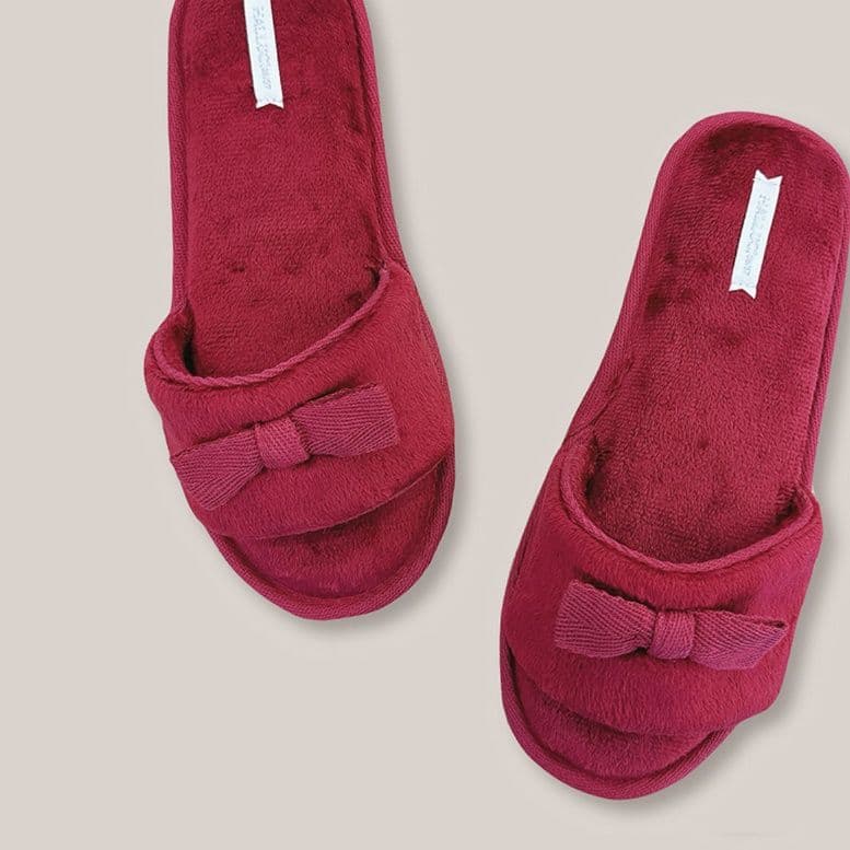 スリッパ ふわもこリボン トイレスリッパ