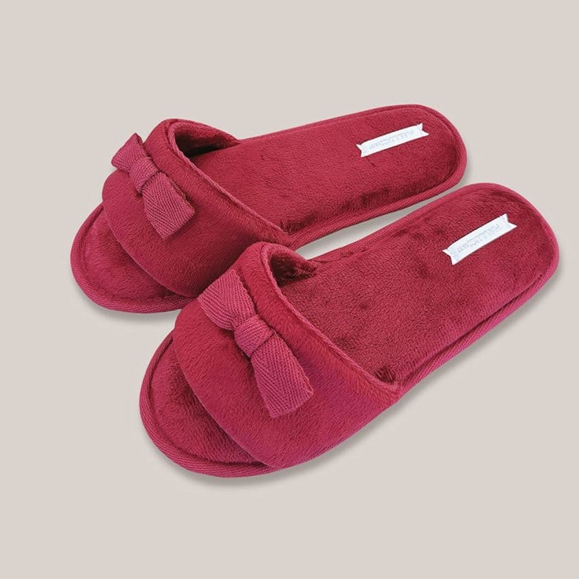 スリッパ ふわもこリボン トイレスリッパ