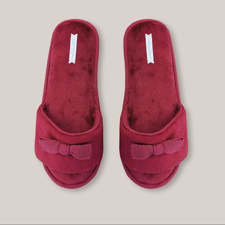 スリッパ ふわもこリボン トイレスリッパ