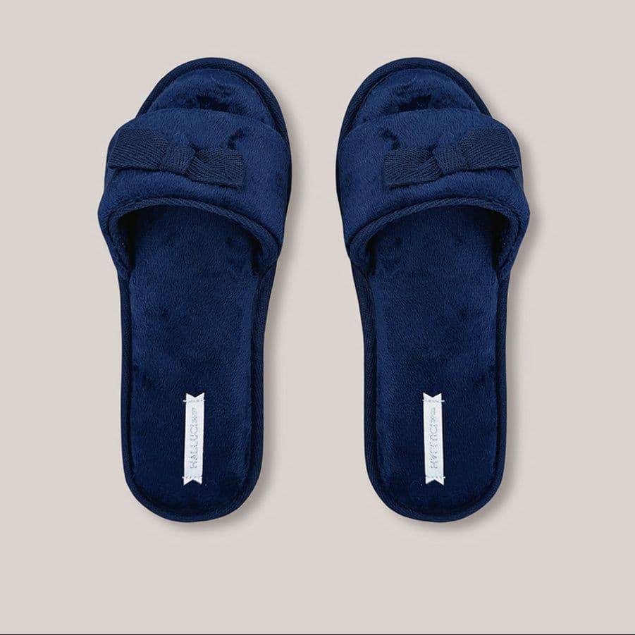 スリッパ ふわもこリボン トイレスリッパ