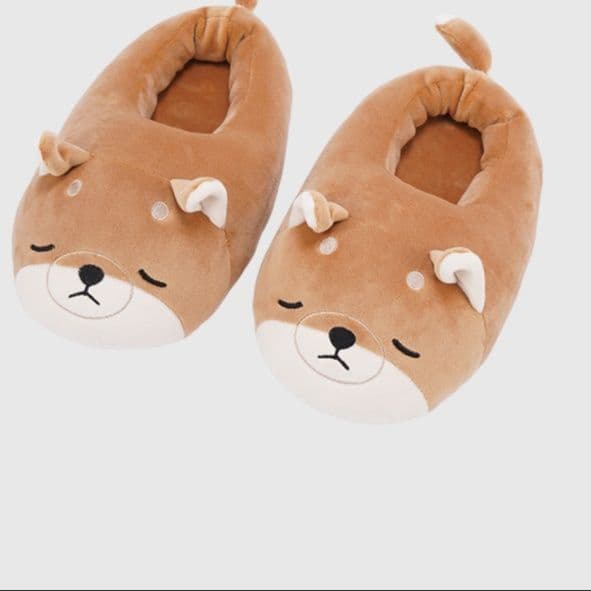 スリッパ もこもこ柴犬ルームシューズ