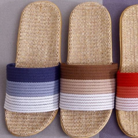 スリッパ 天然素材の夏向け携帯スリッパ