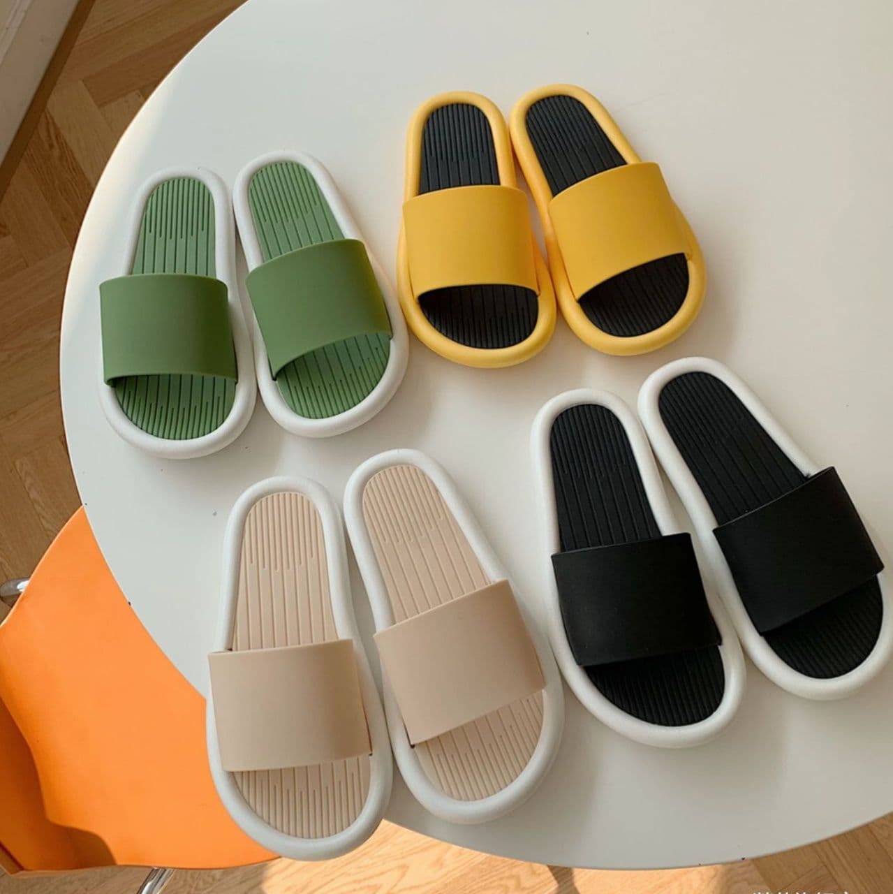 スリッパ すべり止め付き シンプルサンダルスリッパ