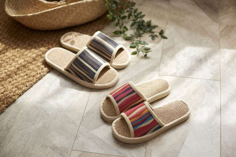 涼やか天然素材 和風スリッパ