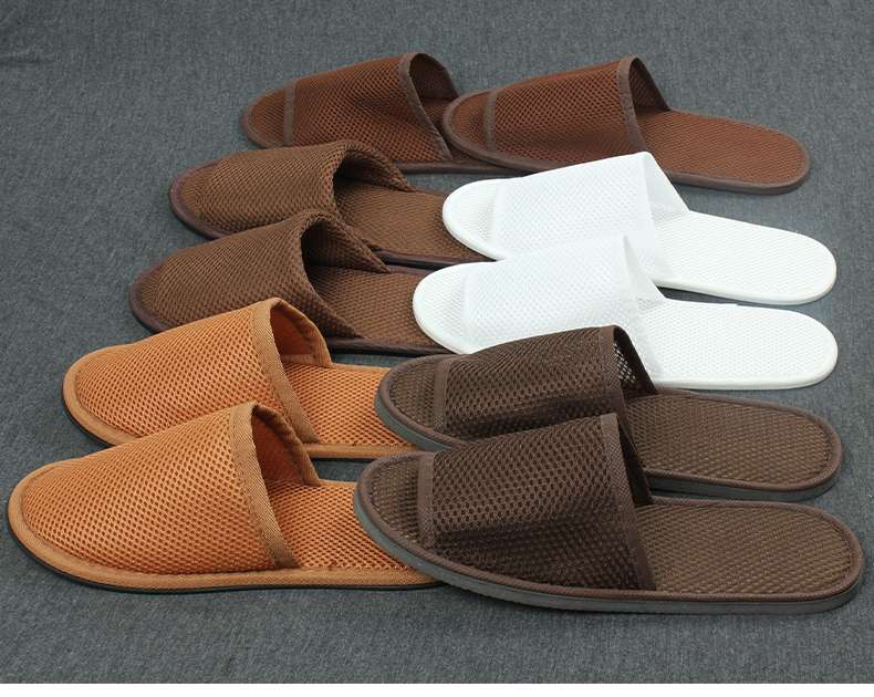 [10足入]洗えるメッシュ素材 通気性抜群スリッパ