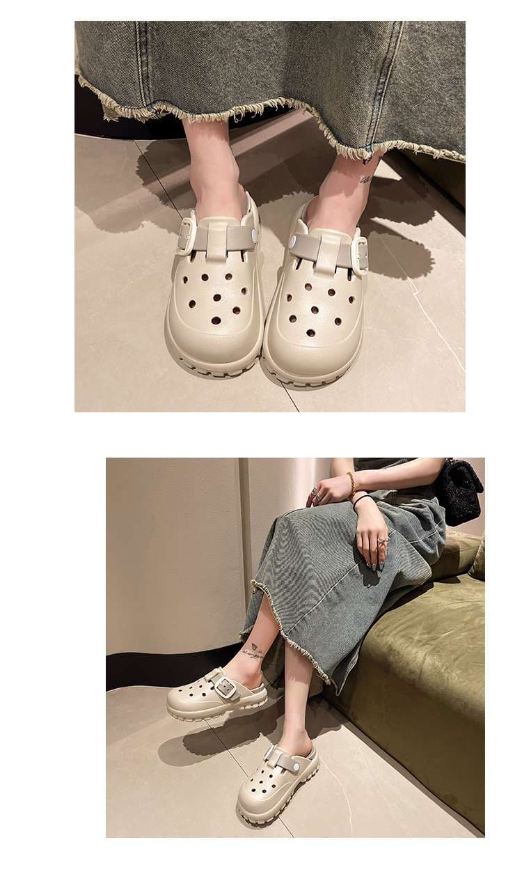 スリッパ 快適ホールクロッグ サンダル