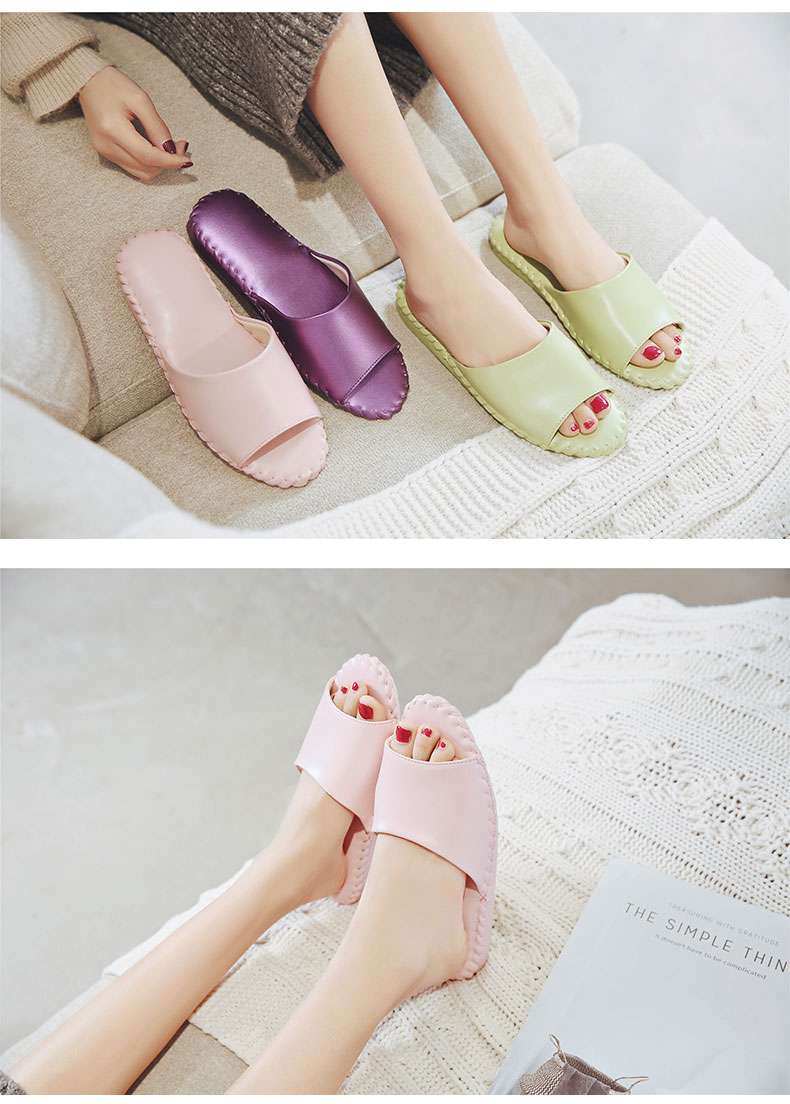 上品な刺繍入りスリッパ