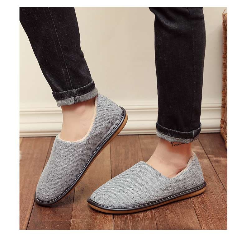 チェック柄あったかスリッパ