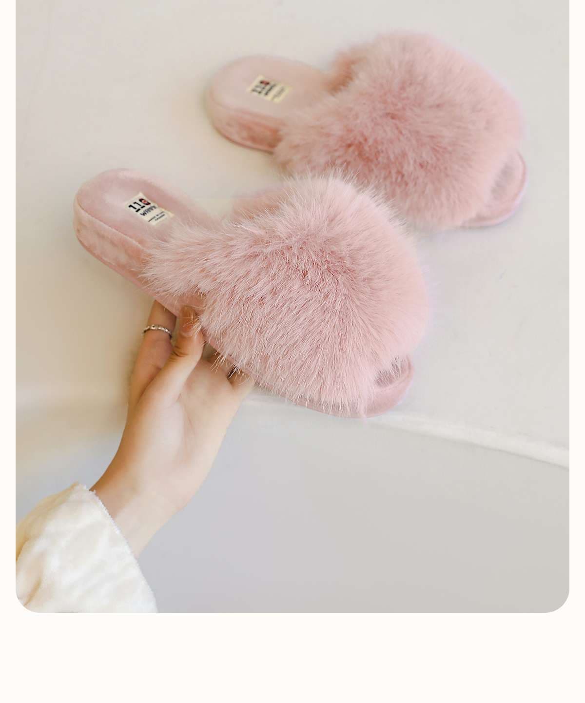 スリッパ もこもこファーサンダル スリッパ