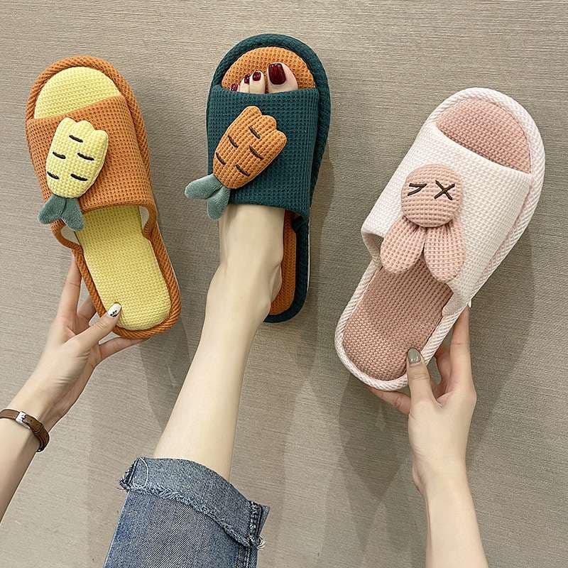 かわいい野菜キャラクター付きルームサンダル