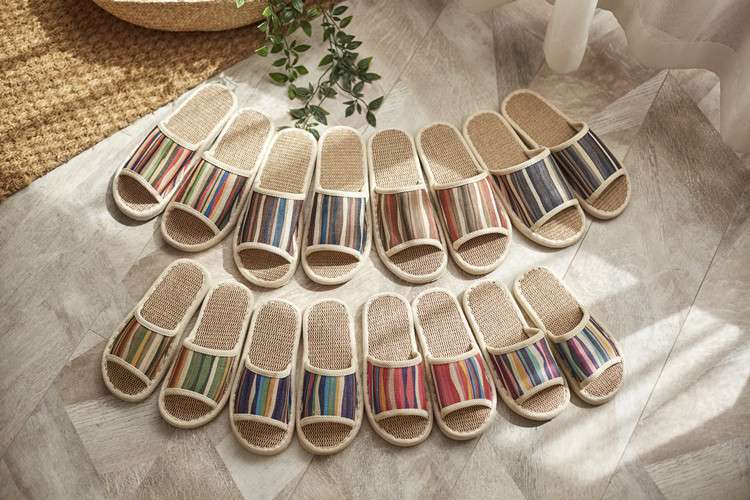 涼やか天然素材 和風スリッパ