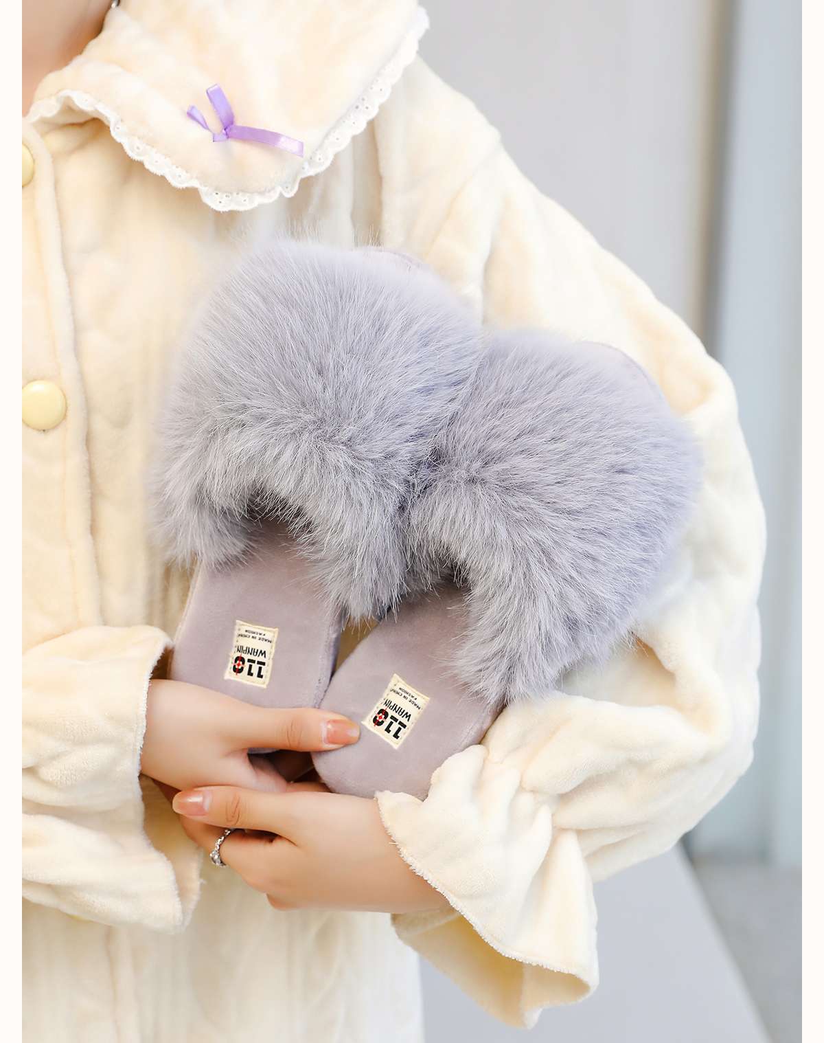 スリッパ もこもこファーサンダル スリッパ