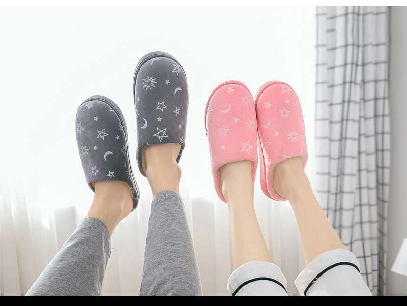 スリッパ 星空デザイン もこもこスリッパ