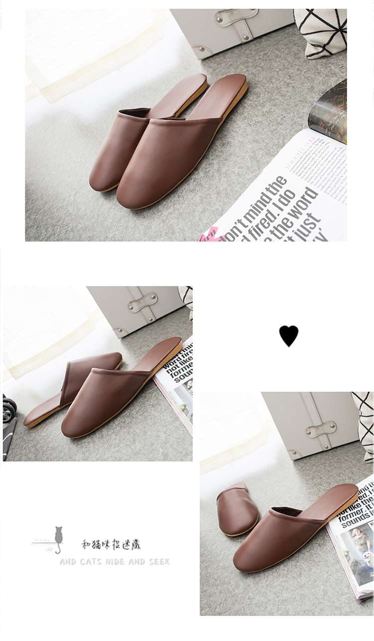 シンプルカラー室内スリッパ