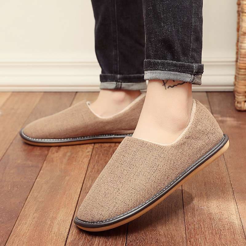 チェック柄あったかスリッパ