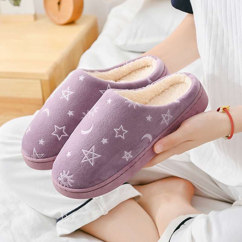 スリッパ 星空デザイン もこもこスリッパ