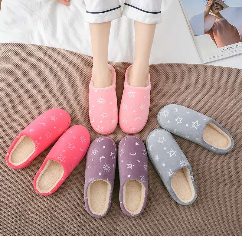 スリッパ 星空デザイン もこもこスリッパ