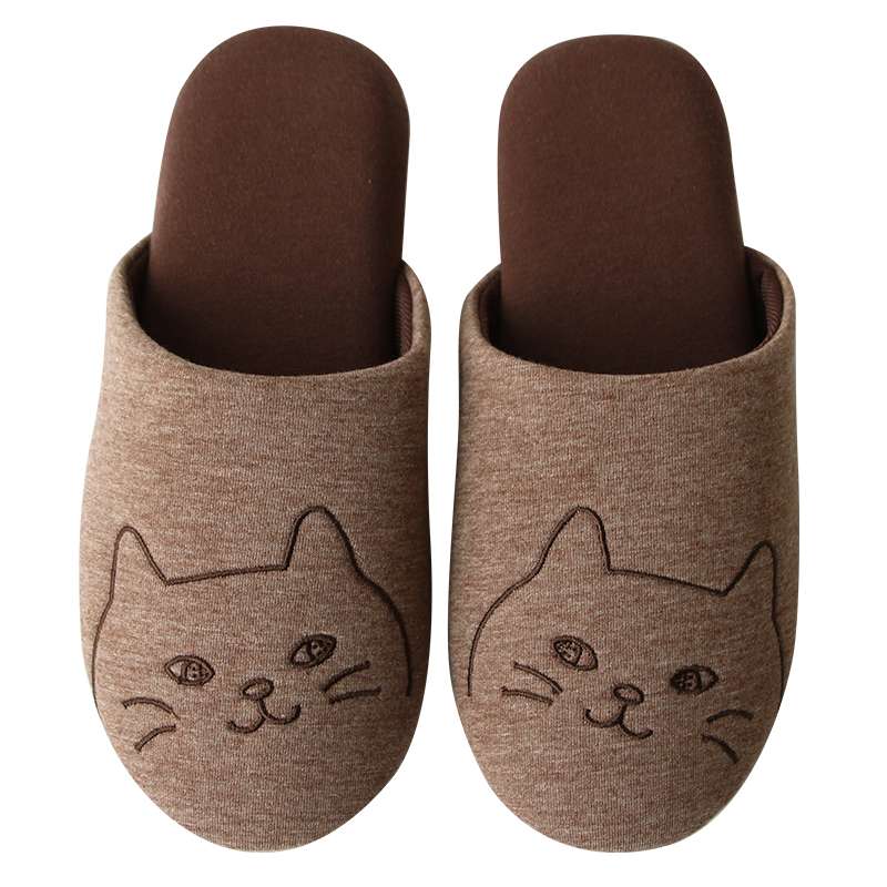 スリッパ ねこ顔デザインのふわふわスリッパ