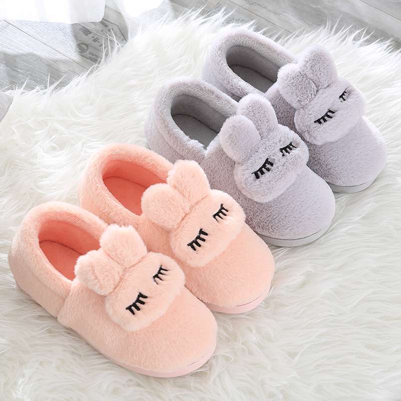 もこもこウサギ耳スリッパ