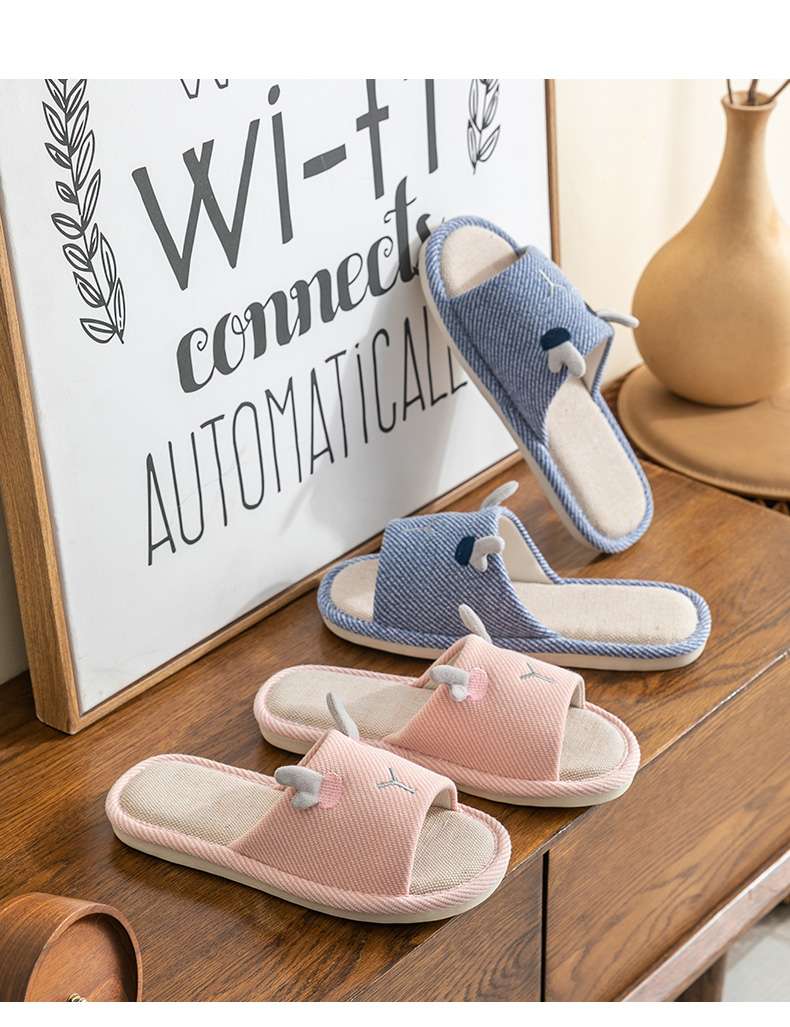 スリッパ うさぎモチーフ ふわもこルームサンダル