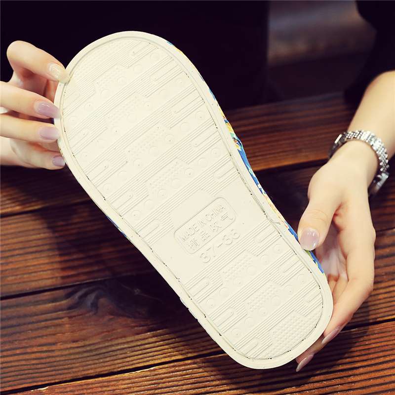 スリッパ 花柄キルティングスリッパ