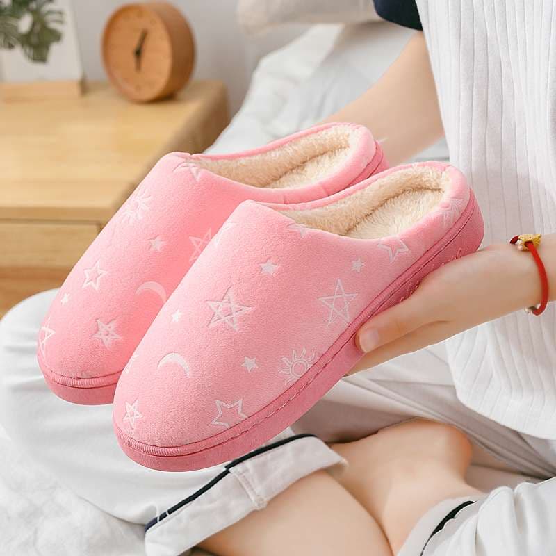 スリッパ 星空デザイン もこもこスリッパ