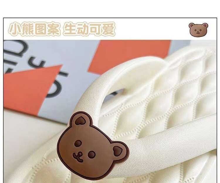 スリッパ クマさんキルトサンダル