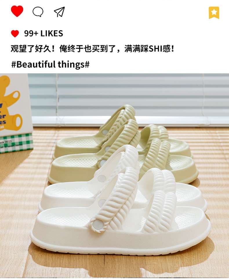 スリッパ 軽量リブストラップサンダル