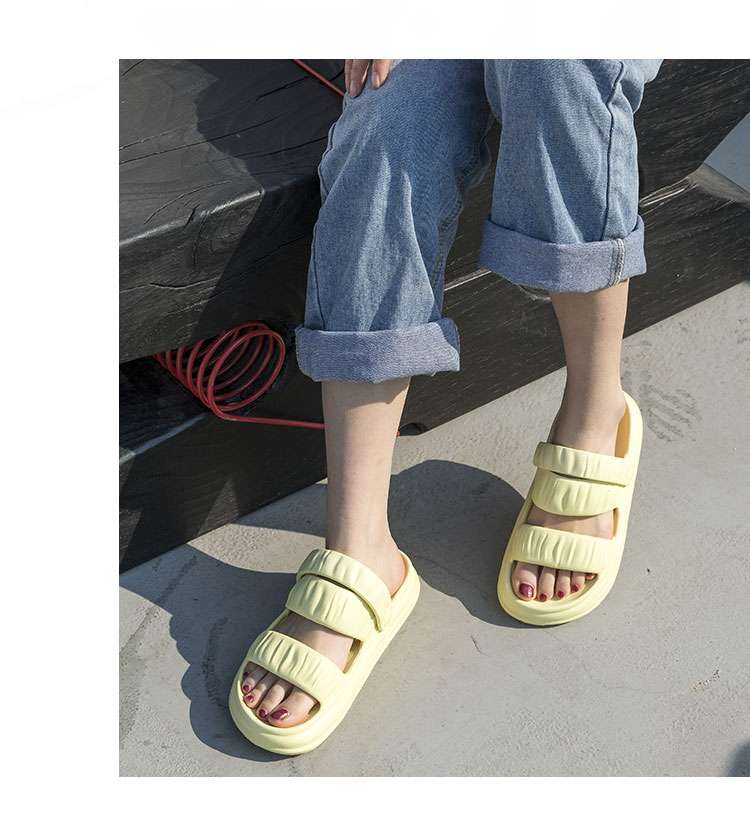 スリッパ クッション性抜群のダブルストラップサンダル