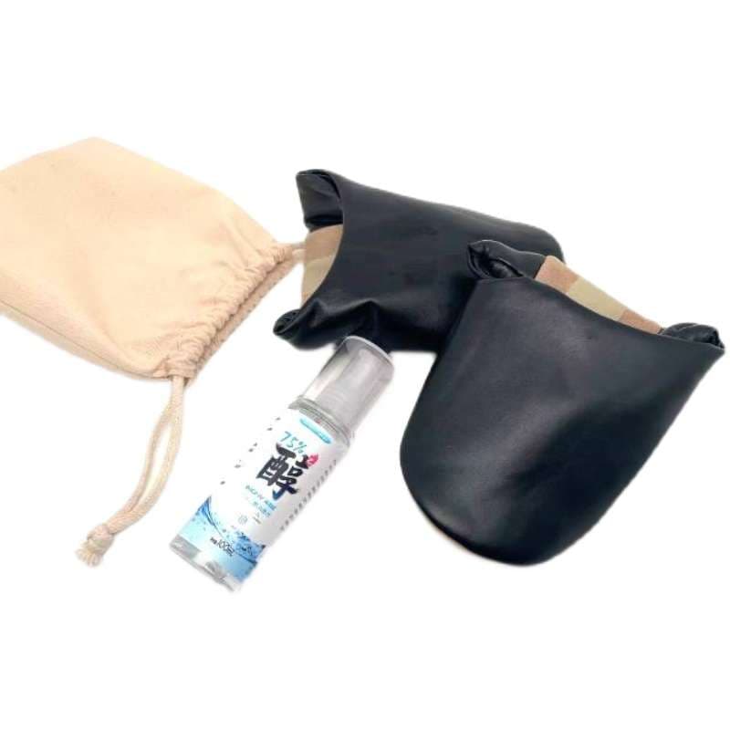 収納袋付き折りたたみ携帯スリッパ