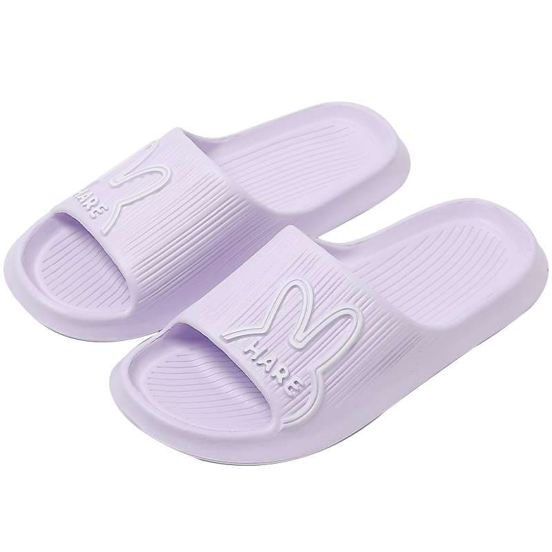 スリッパ ふわふわウサギ柄カラフルサンダル