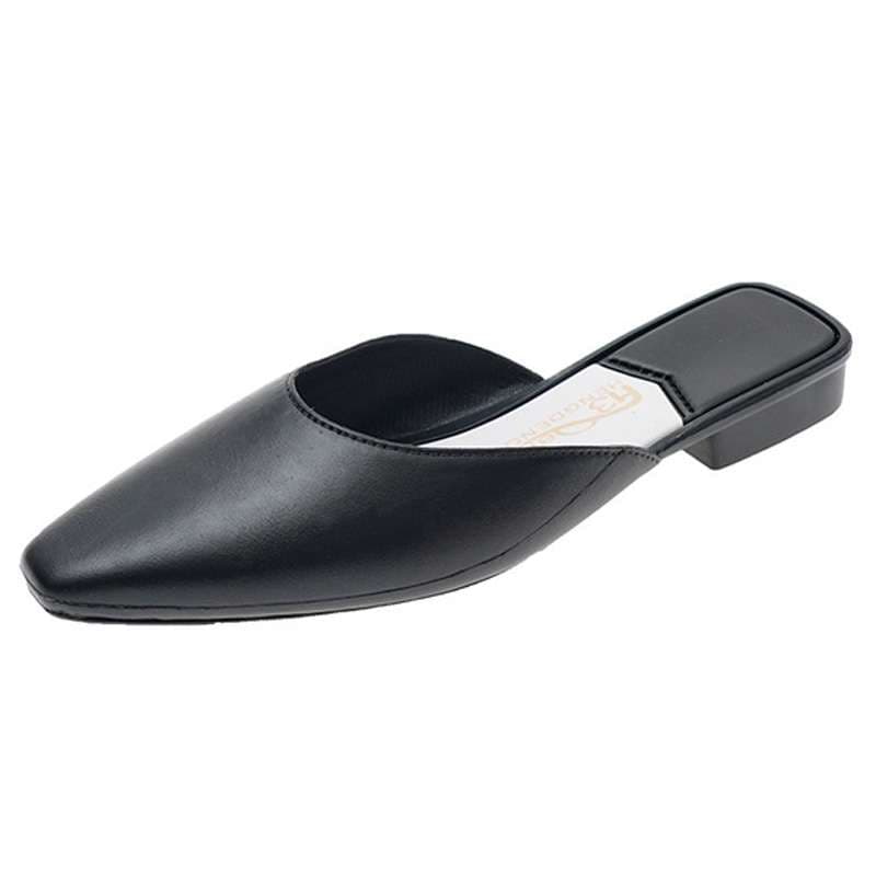 柔らかフラットミュールスリッパ