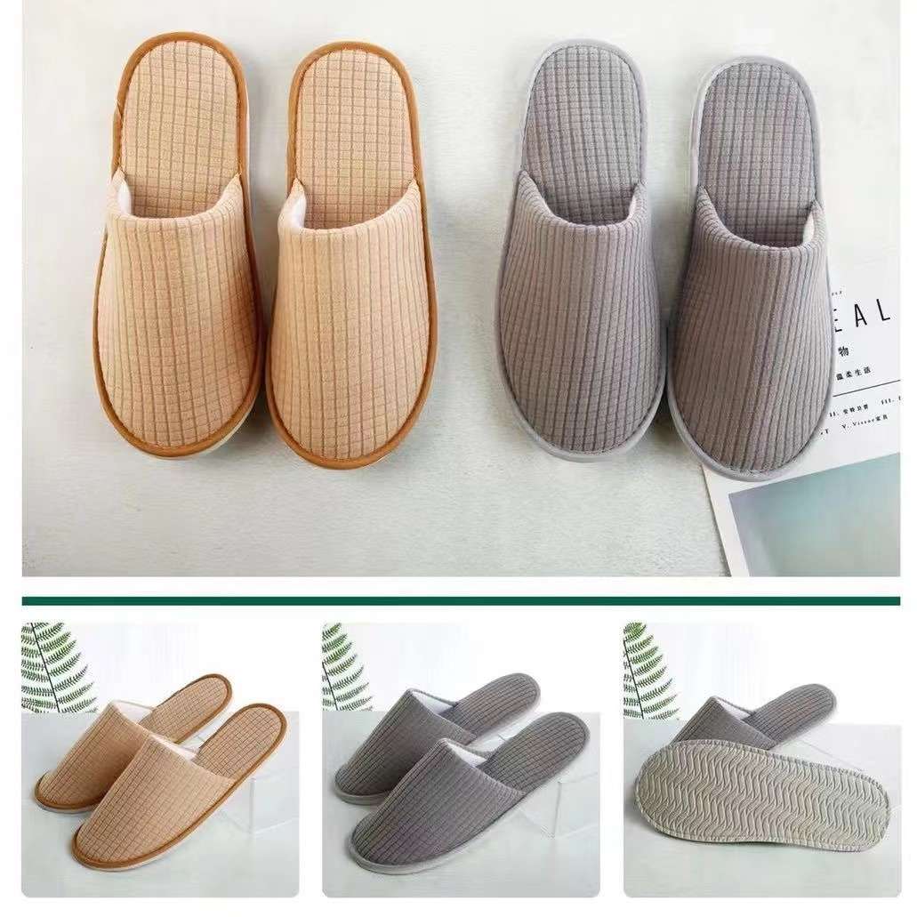 [10足入]スリッパ コーデュロイ風 洗えるスリッパ
