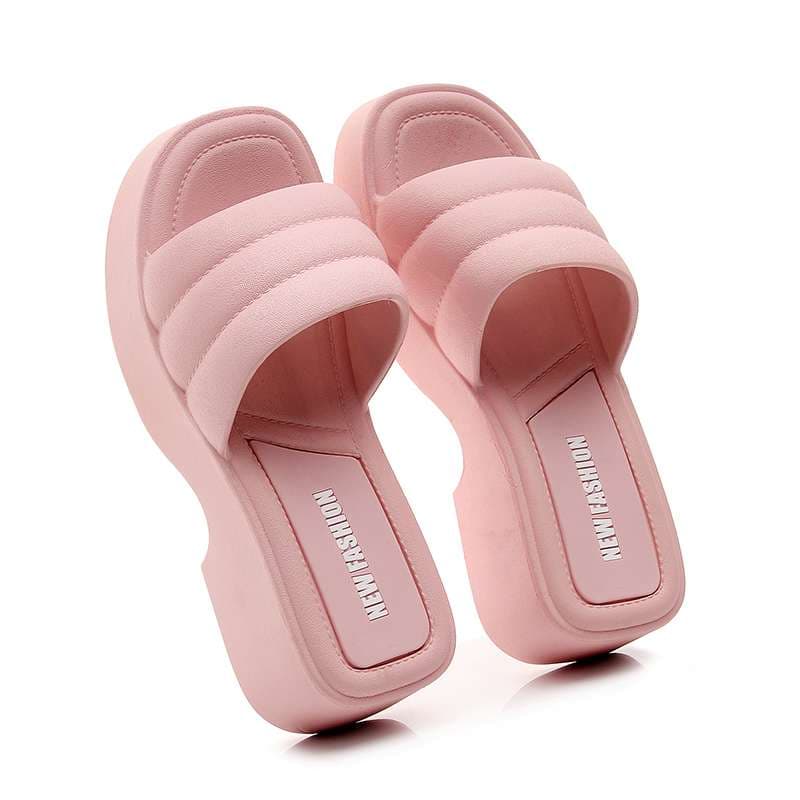 スリッパ クッション性抜群 マルチカラーウェッジサンダル