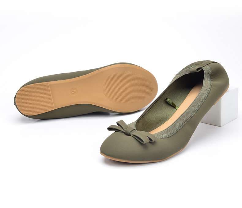 スリッパ 折りたたみ携帯バレエシューズ