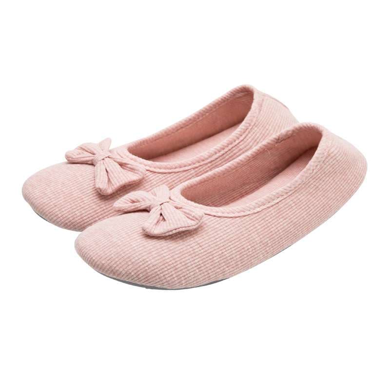 ふんわりリボン付き室内履きスリッパ