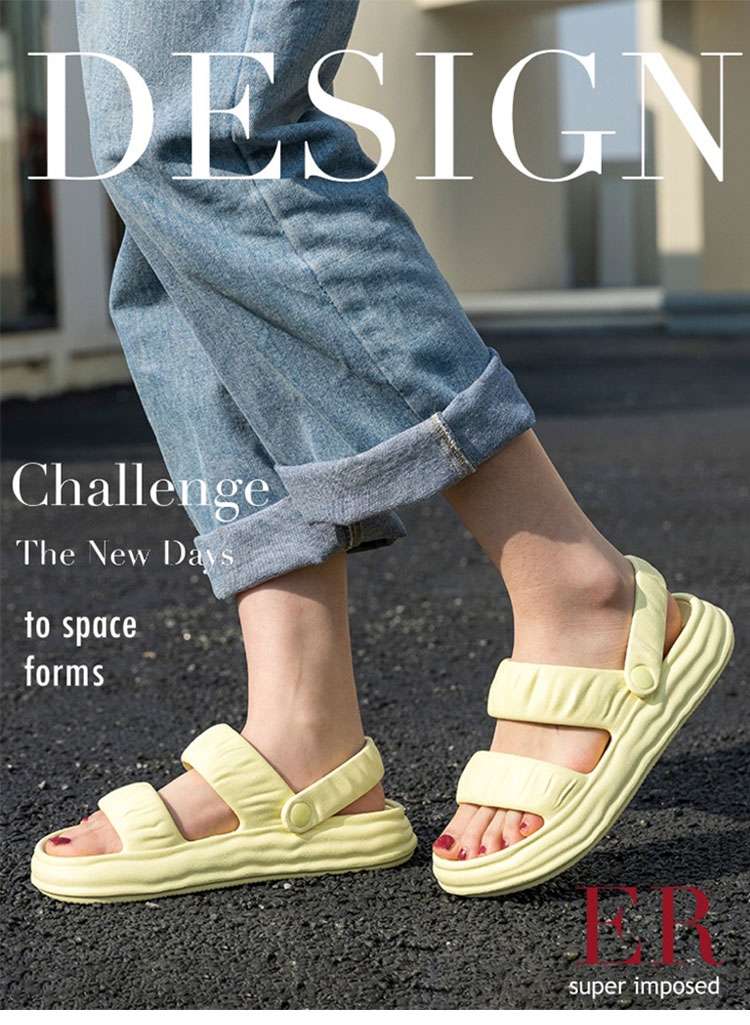 スリッパ クッション性抜群のダブルストラップサンダル