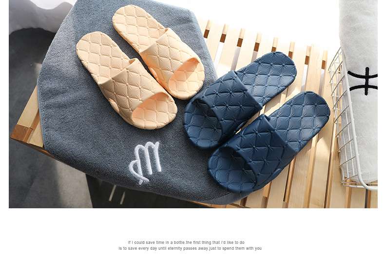 キルティング加工洗える室内スリッパ