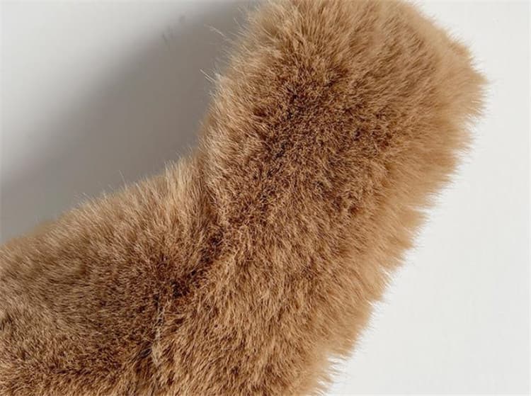 ふわふわファー厚底スリッパ レディース