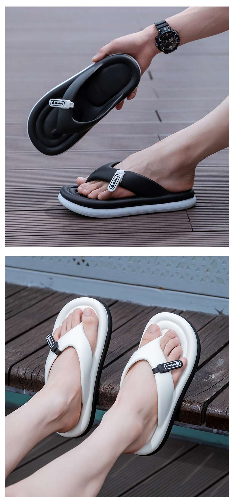 スリッパ 快適フリースタイル厚底ビーチサンダル