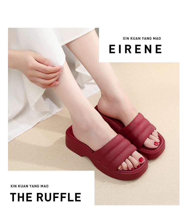 スリッパ クッション性抜群 マルチカラーウェッジサンダル