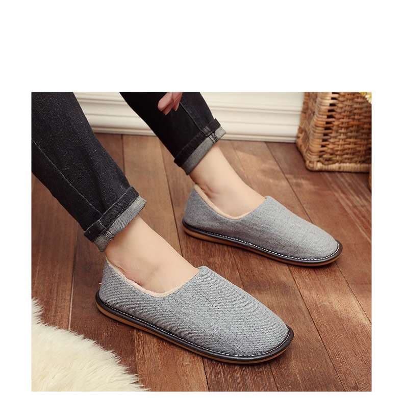 チェック柄あったかスリッパ