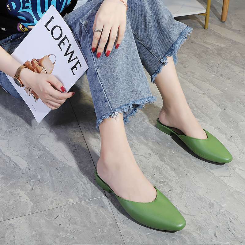 柔らかフラットミュールスリッパ