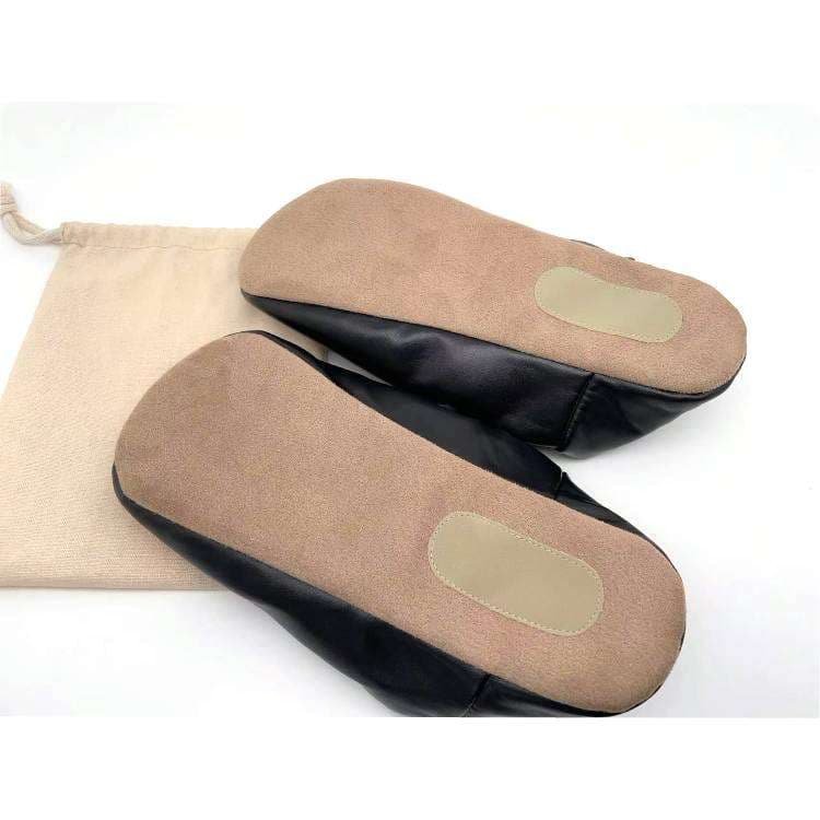 収納袋付き折りたたみ携帯スリッパ