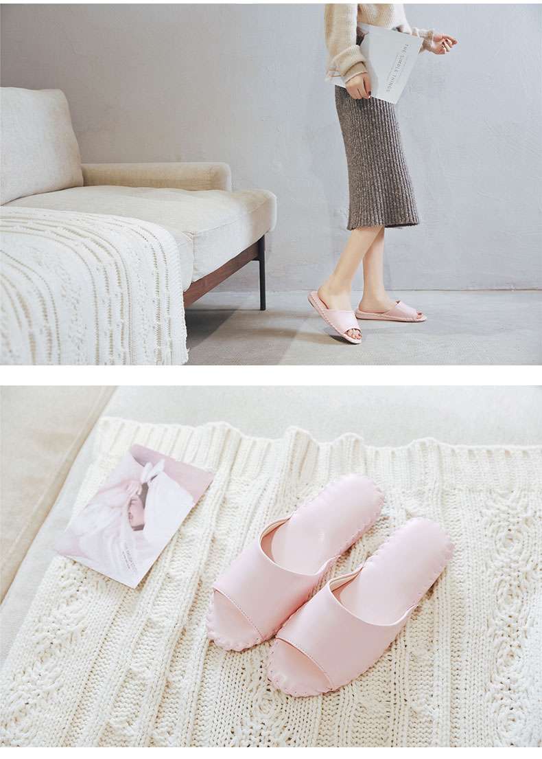 上品な刺繍入りスリッパ